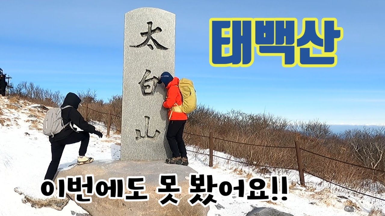 함백산 - 태백산 1일2산/ 새해 일출 산행 / 이번에도  못 봤어요 !!