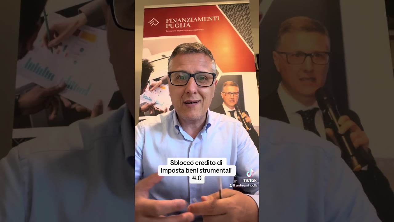 Sblocco credito di imposta beni strumentali 4.0