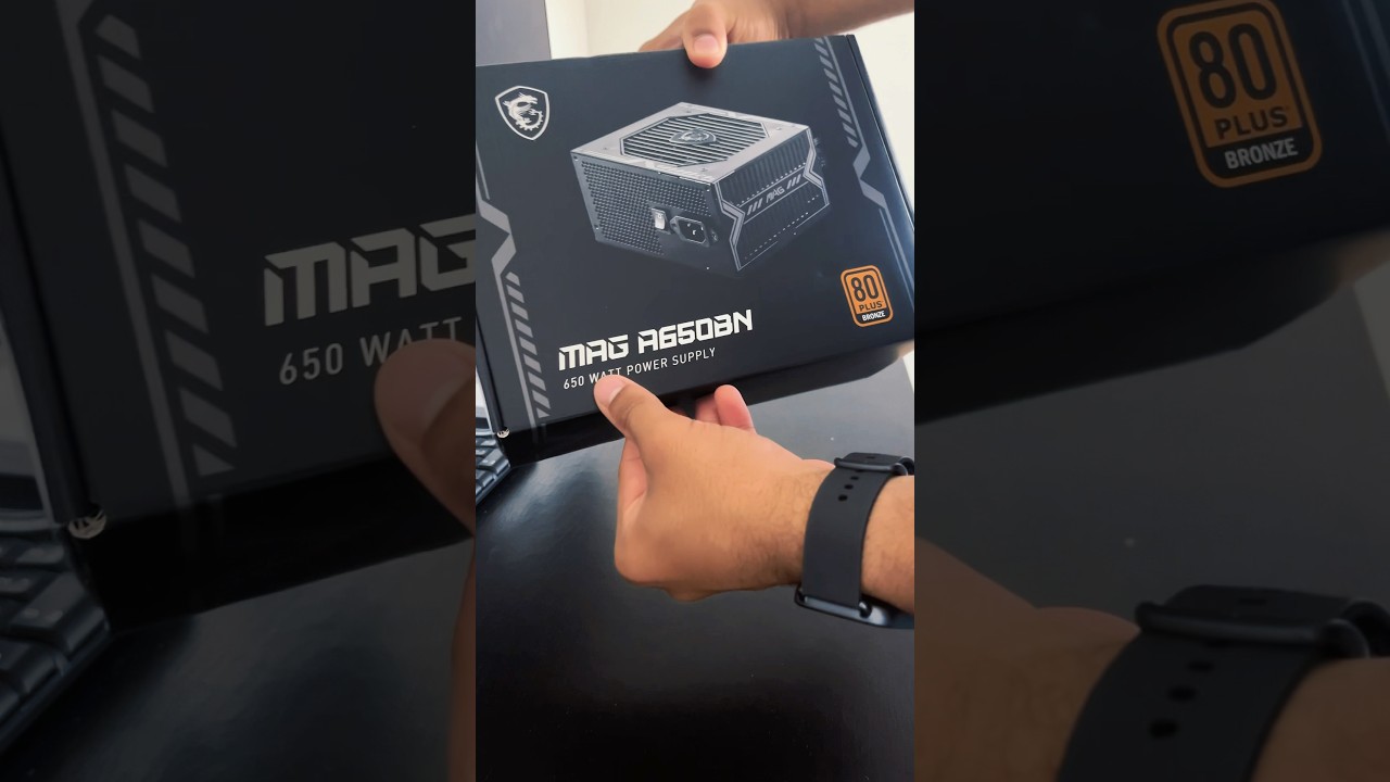Unboxing fonte de alimenta&ccedil;&atilde;o 650W MSI 🔋#pcgamingsetup #setuptour #unboxing #montagempc  #pcgamer