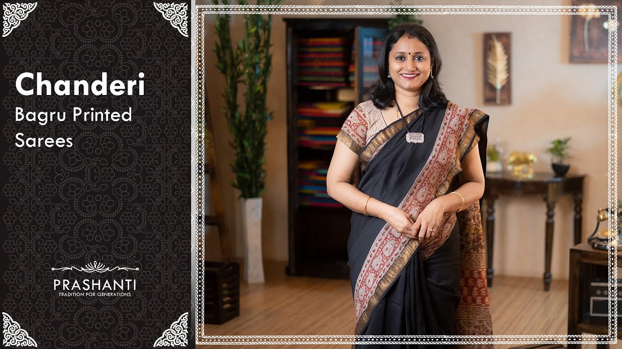 Chanderi Bagru Sarees by Prashanti