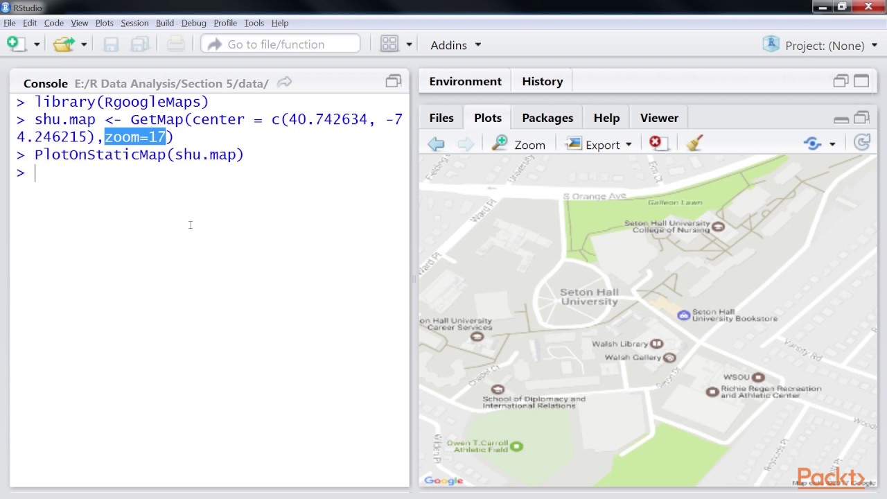 R Data Analysis Solution : Downloading and Plotting a Google Map of an Area | packtpub.com