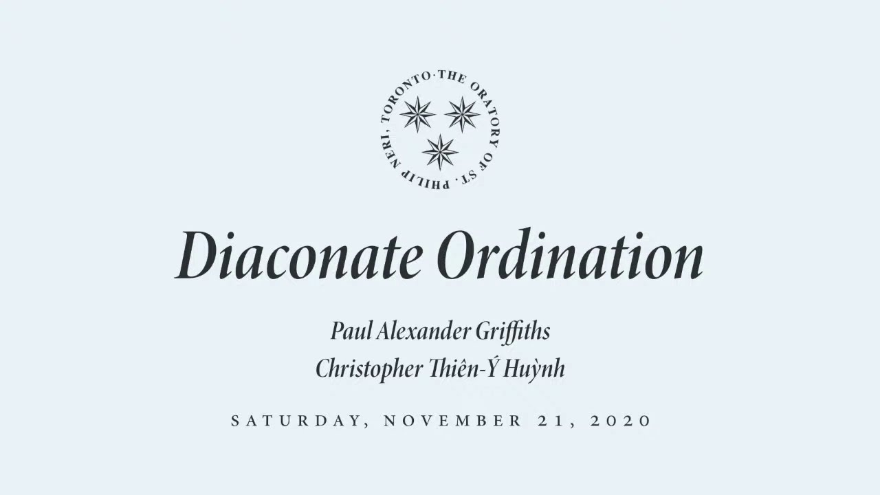 November 21: Diaconate Ordination