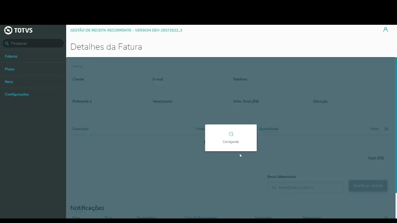 Integra&ccedil;&atilde;o GRR com m&oacute;dulo de faturamento do backoffice Protheus