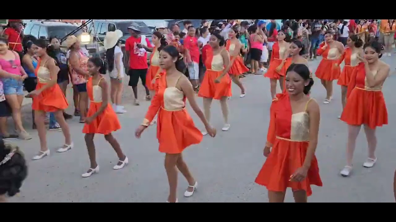CCC marching band sabes a cholcate and one callah corozal carnival 2024