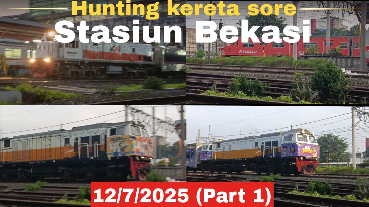 Hunting Kereta Api sore hari di Stasiun Bekasi (12 Juli 2025 | Part 1)