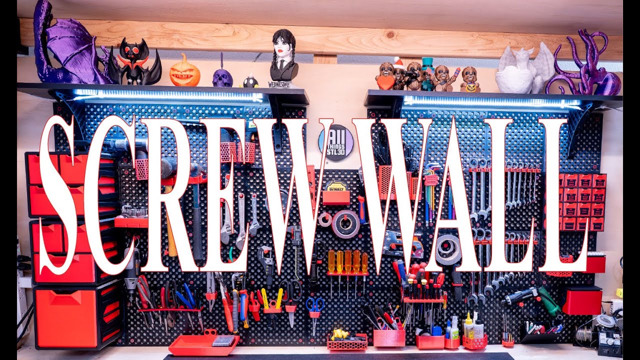 Screw Wall 3d Printed Wall storage system
