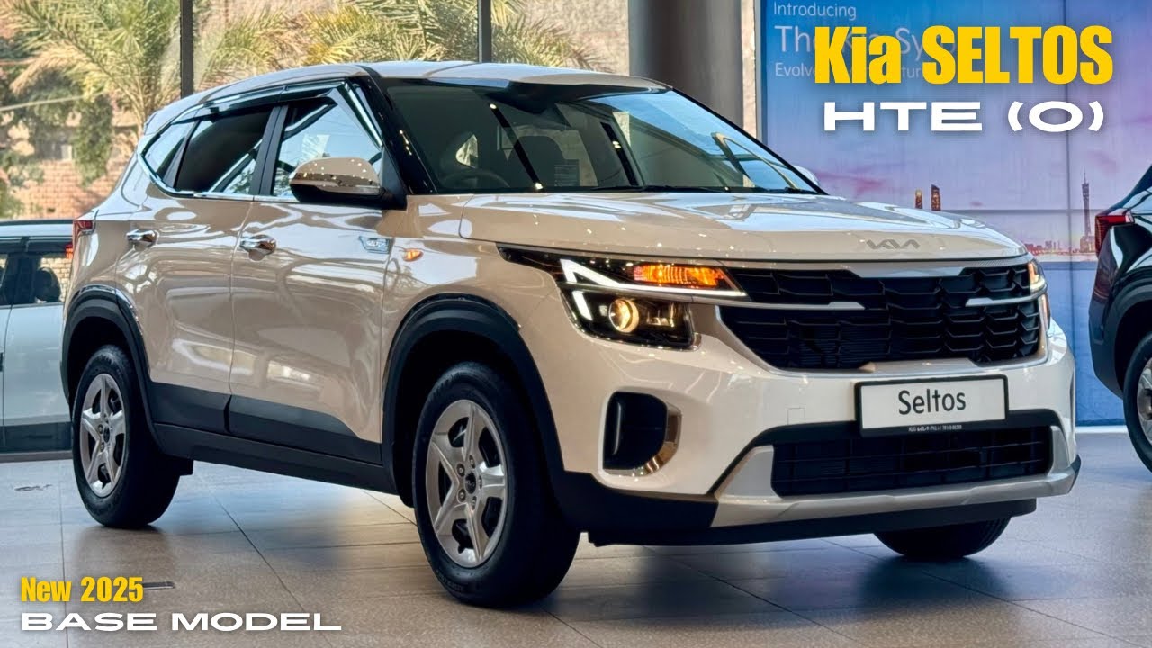 New 2025 UPDATED Kia Seltos HTE (O) Base Model @ Rs 11.13L 🔥 White Colour - Most Detailed Review!