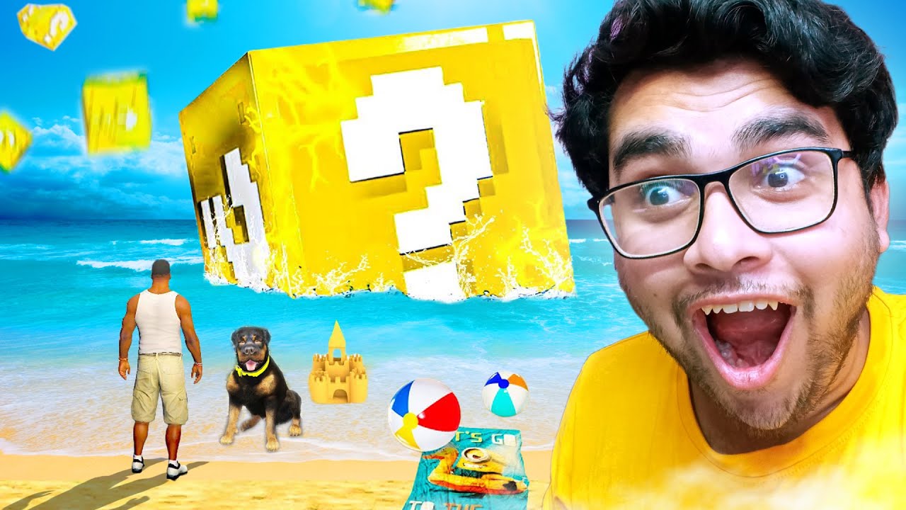 GTA V : CHOP AND FRANKLIN Open 1,000 LUCKY BLOCKS  || Professor Of Pc Gaming