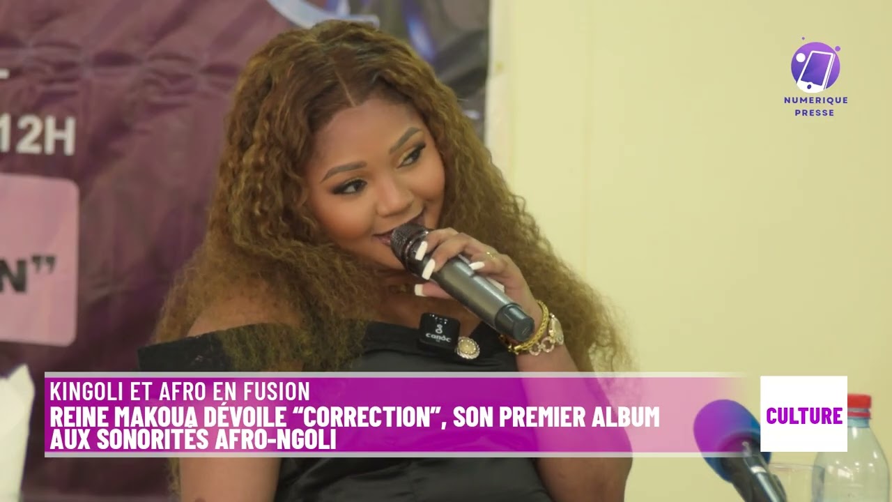 Reine Makoua annonce la sortie de son album ''Correction'' lors d'une conférence de presse 