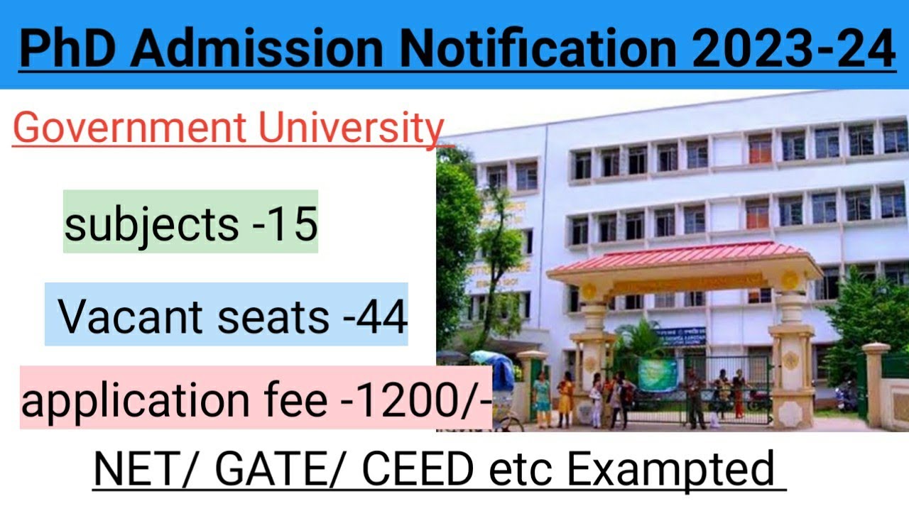 PhD Admission Notification 2023-24/ government University। CU #phdadmissionnotification2023 #latest