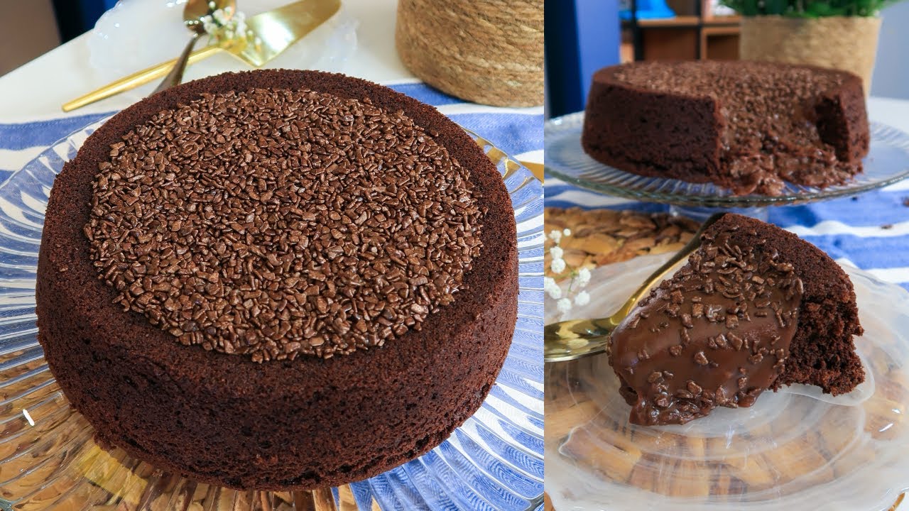 BOLO PISCININHA DE BRIGADEIRO | MASSA DE CHOCOLATE ESPECIAL, ÚMIDA E CHOCOLATUDA