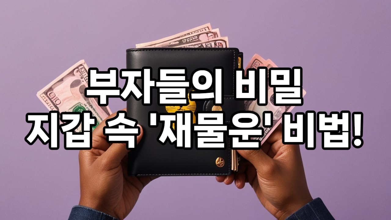 60초 만에 배우는 돈을 부르는 지갑 관리법 3가지