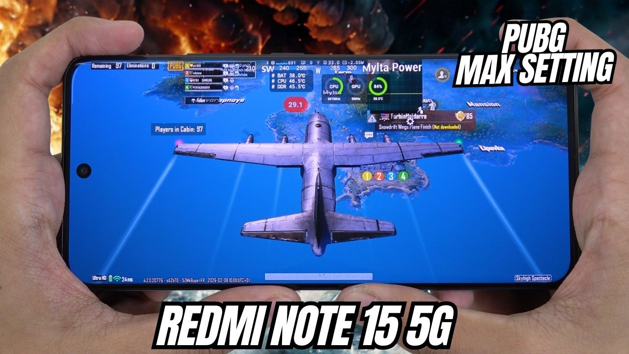 REDMI NOTE 15 5G PUBG Mobile MAX SETTING | Snapdragon 6 Gen 3