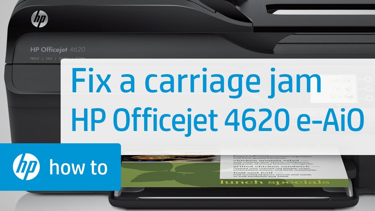 Fixing a Carriage Jam | HP Officejet 4620 e-All-in-One Printer | HP