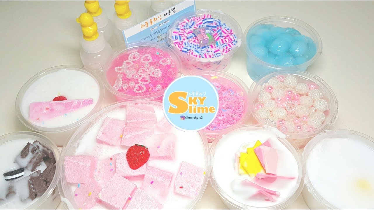 하늘슬라임 5만원 랜덤박스 후기 ⛅ | 리얼사운드 | SLIME | 뿌직