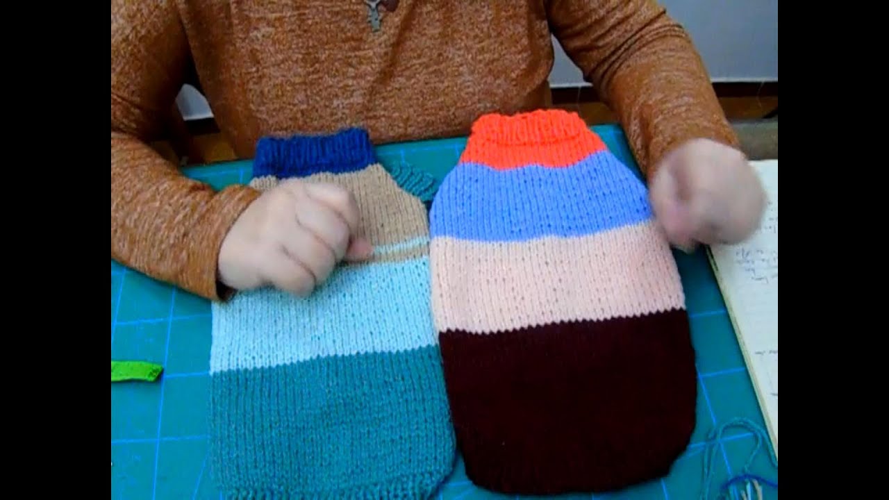 PULLOVER PARA MASCOTA EN DOS AGUJAS
