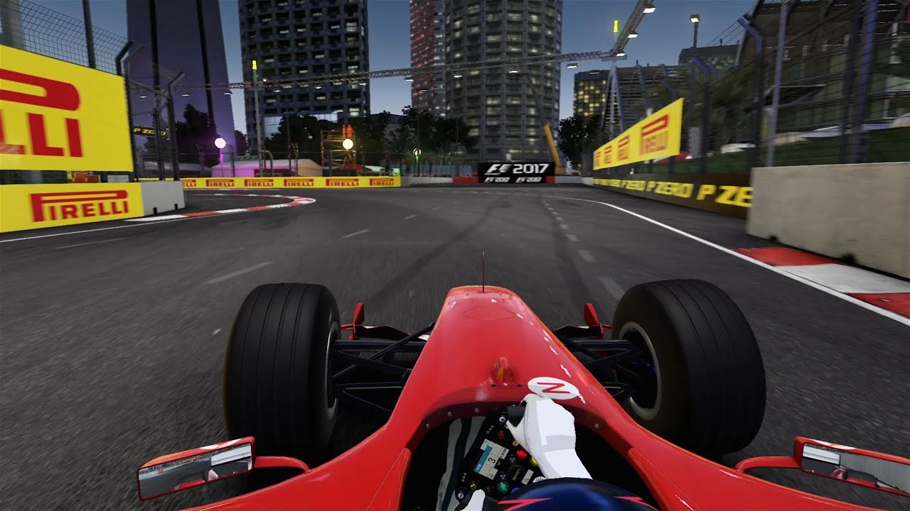 F1 2017 game Singapore Grand Prix | Ferrari F2004 Onboard Lap