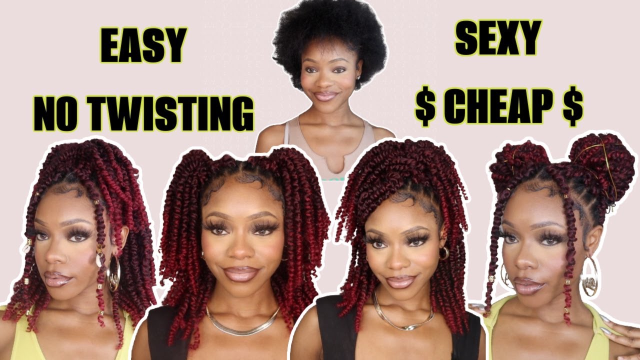$40 QUICK PASSION TWISTS |  | NO TWISTING | CROCHET HAIR !! EASY | CHEAP |