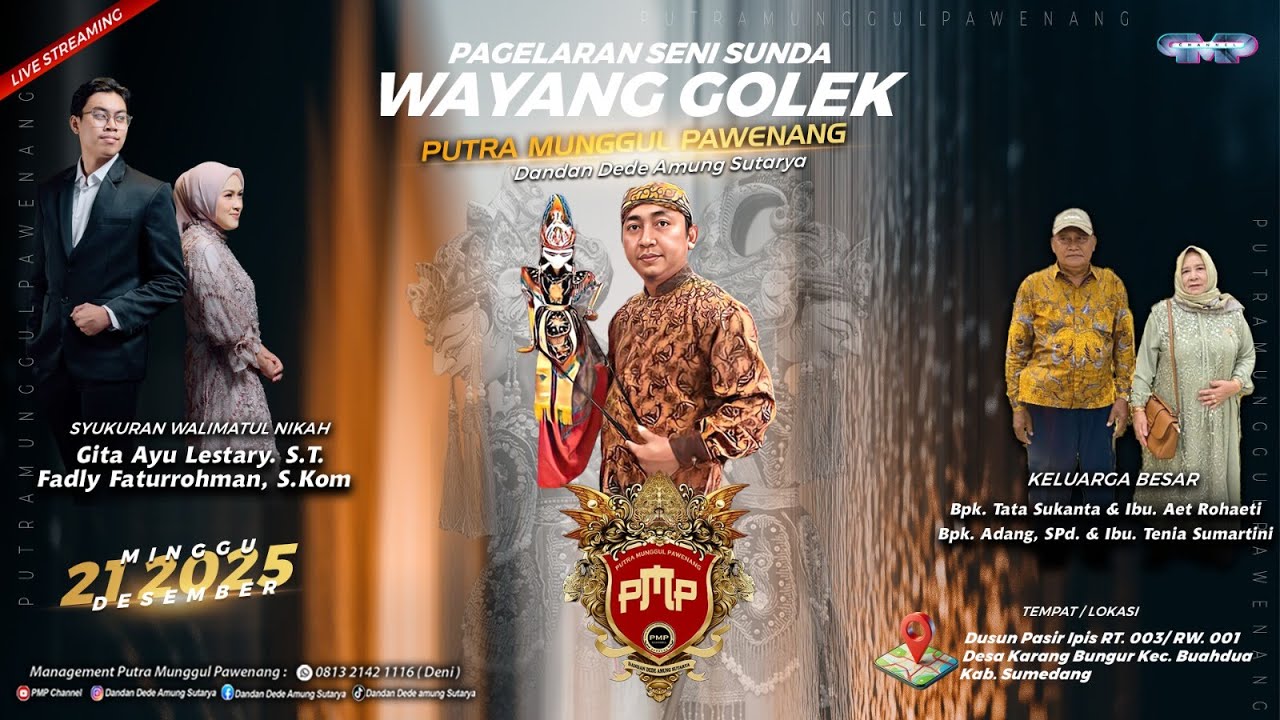 LIVE PAGELARAN WAYANG GOLEK PUTRA MUNGGUL PAWENANG,DANDAN DEDE AMUNG SUTARYA,SUMEDANG 21/12/ 2025.