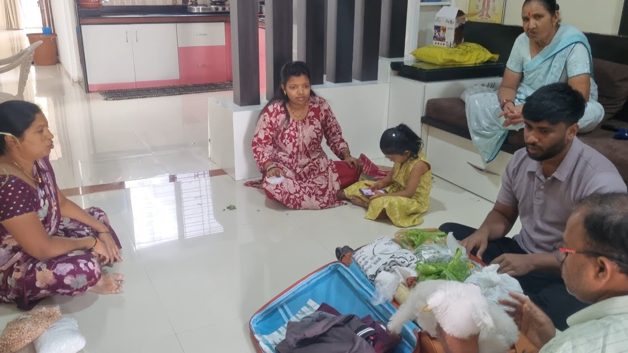 पप्पांना सोडवण्यासाठी गेलो 😊पप्पांची जाण्याची तयारी, फर्निचर बघायला गेलो, घरासाठी काही वस्तू खरेदी 🤗