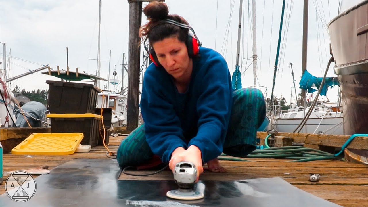 Transforming this Old Boat with Salvaged Trash! Clever DIY Galley Refit | A&J Sailing