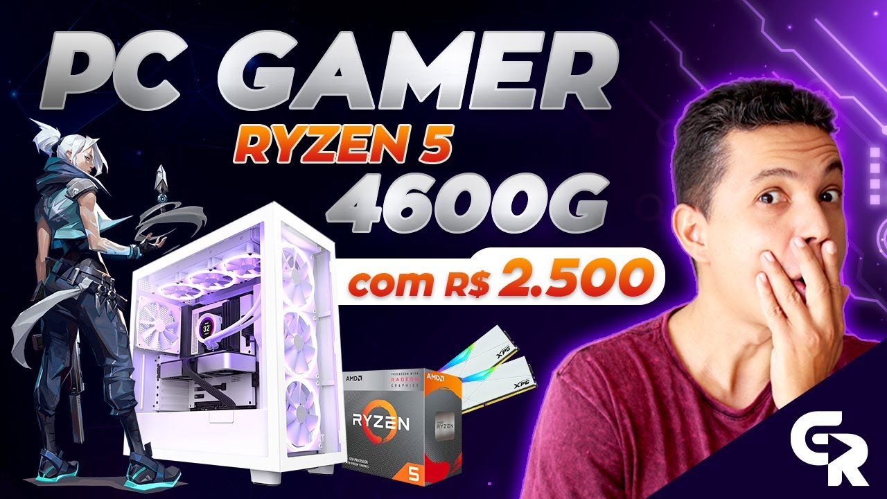 🔥 PC GAMER COM RYZEN 5 4600G | MONTE COM R$ 2.500 | Lista de peças e preços