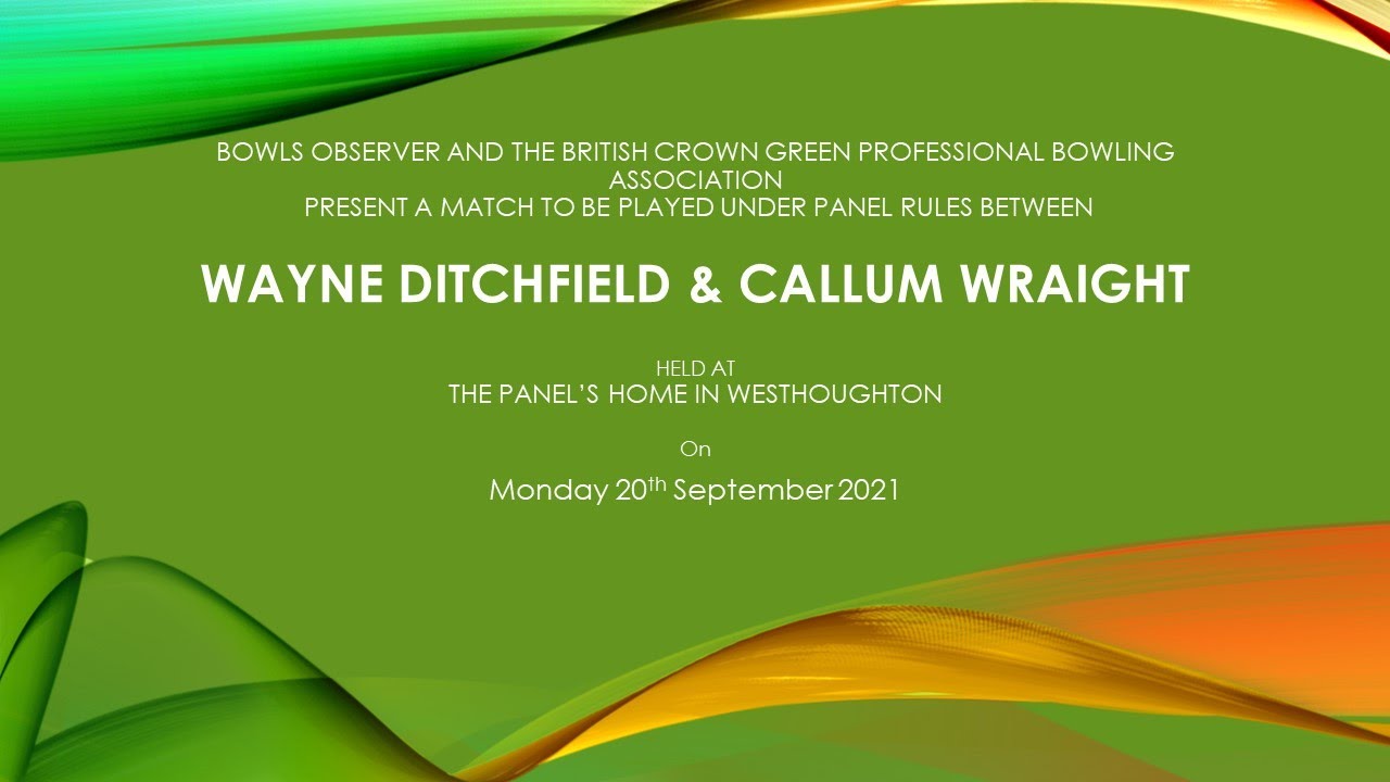 Panel match: Wayne Ditchfield v Callum Wraight