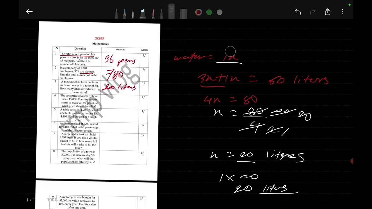 GCSPF Math solution Set-1 #ri2027