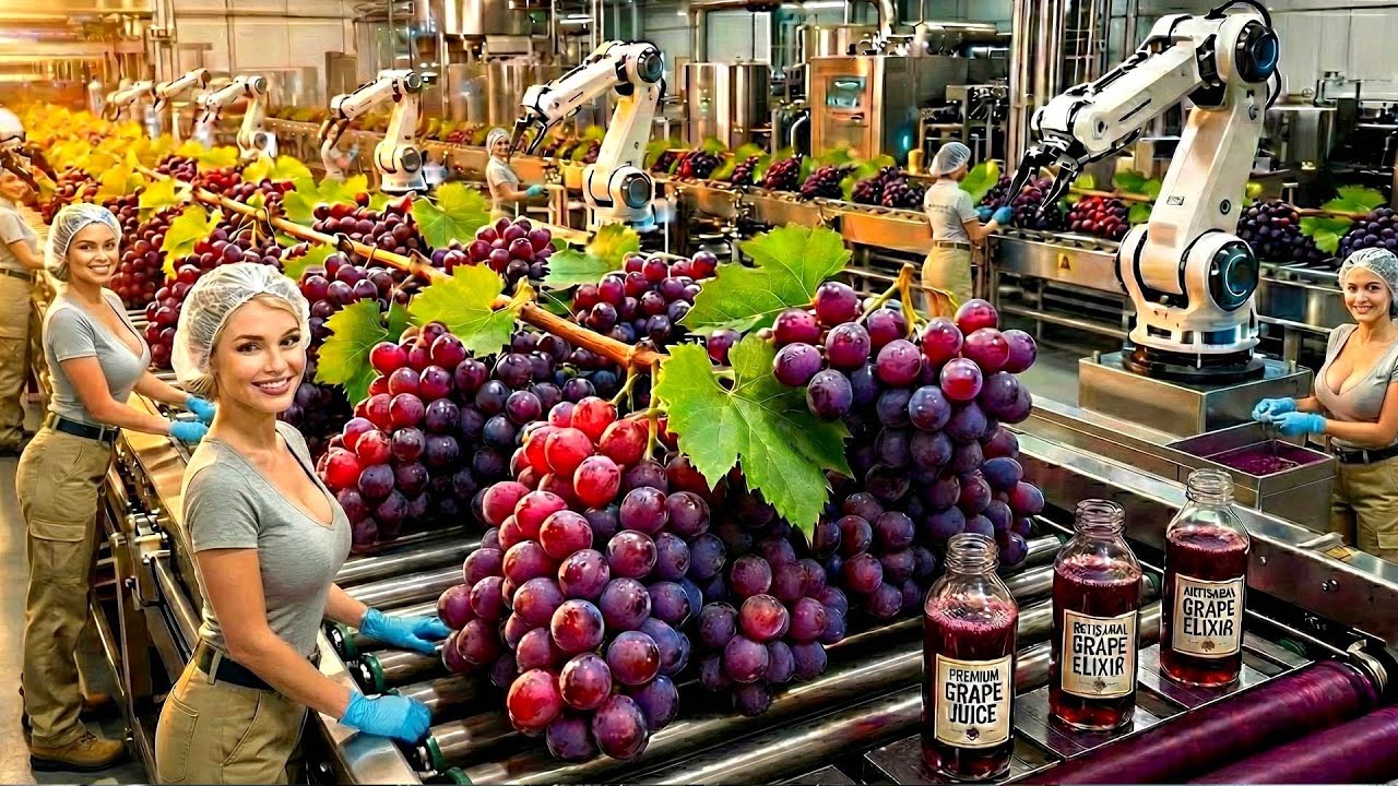 Inside The Grape Juice Factory Pressing Vineyards Into Premium Purple Drink (Full Process)