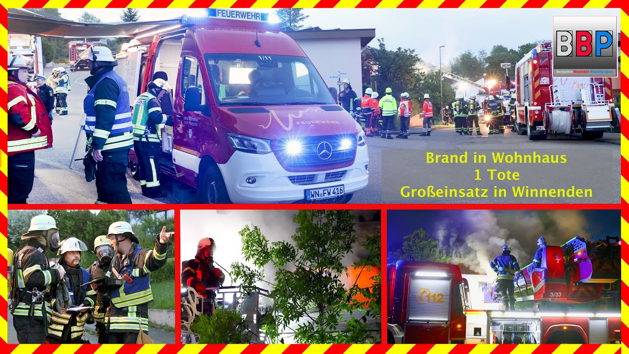 🔥 Tote bei Brand in Wohnhaus 🔥 Gro&szlig;einsatz in Winnenden, 17.05.2023.