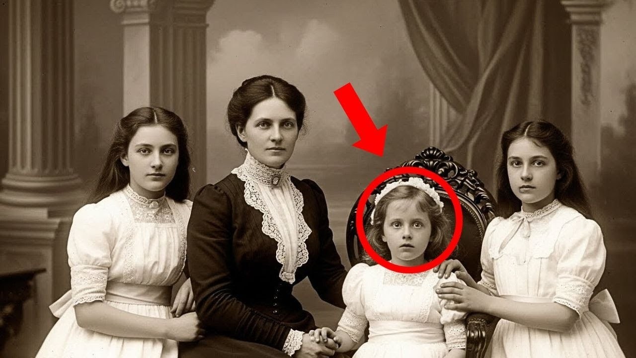 This 1908 photo of a mother and her daughters appears peaceful — until you zoom in on the daughter