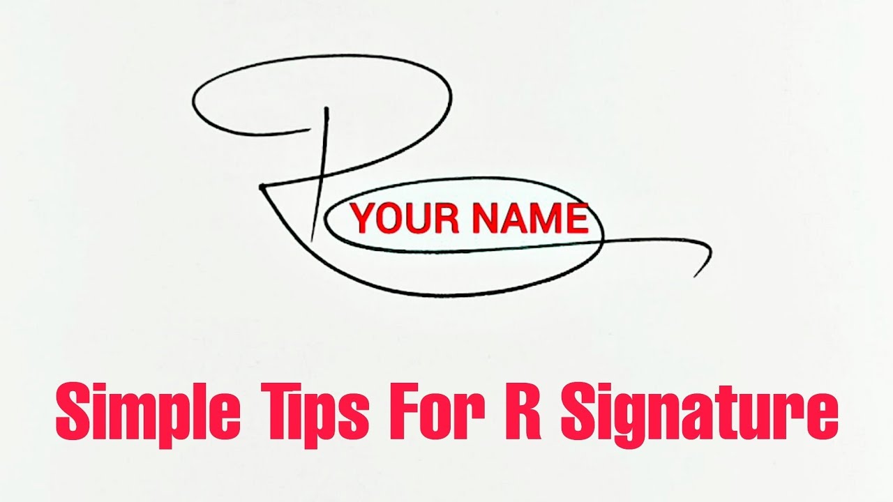 Signature tutorial | Simple tips for R signature | Anup Calligraphy
