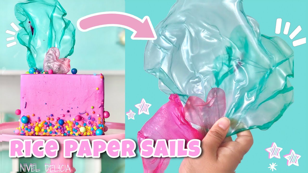 Cómo hacer CAKE TOPPER RICE PAPER SAILS decoración en PAPEL DE ARROZ | Nivel Delicia