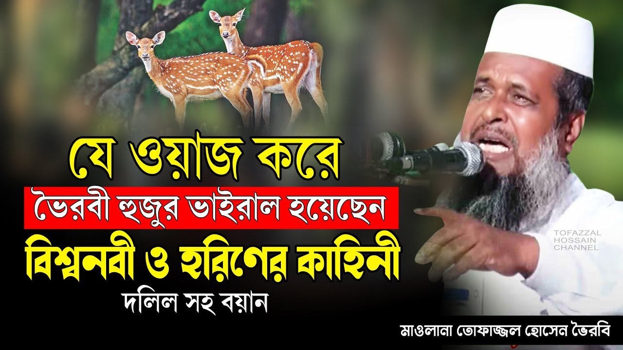 নবীজি এবং হরিণের কাহিনী। Tofazzal hossain । তোফাজ্জল হোসেন ভৈরবী। নবীর প্রেমে হরিণী। Bangla Waz