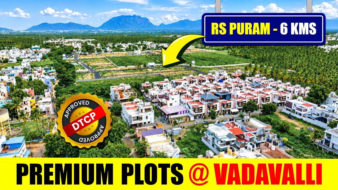 💎 Premium Plots for sale in Coimbatore l DTCP Approved Plots for sale in Vadavalli 