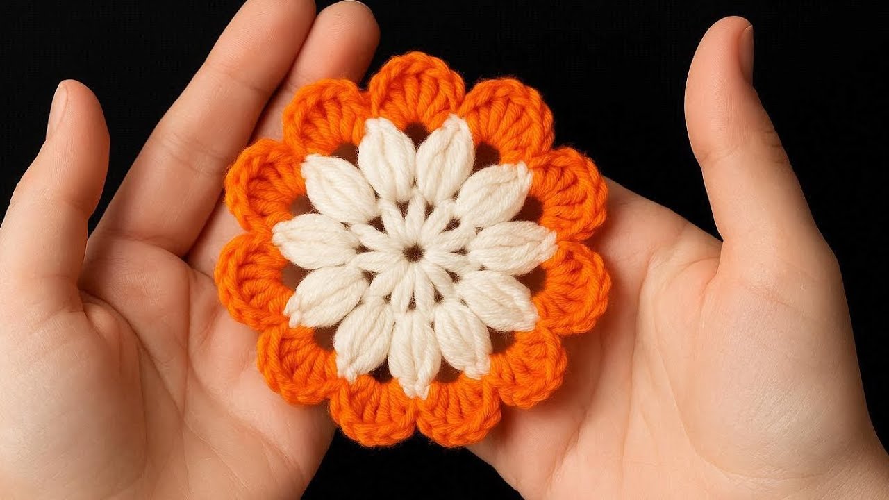 Very Easy Crochet Flower Tutorial for Beginners – Simple Step by Step
