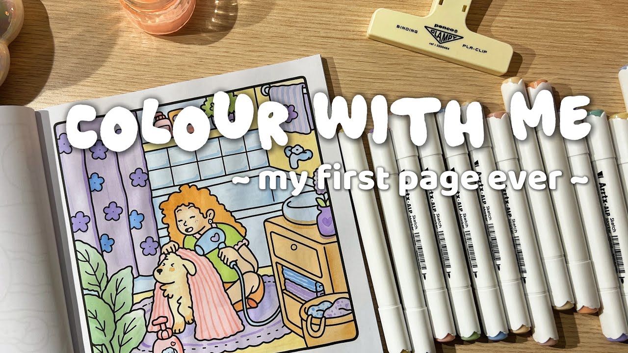 My First Ever Coloring Book (ASMR) ✿ How Did My First Page Turn Out? ✿ Ft. Arrtx Alcohol Markers