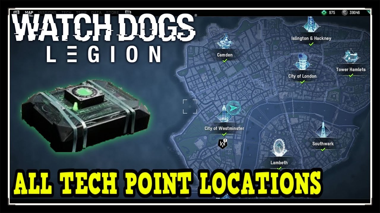 Watch Dogs Legion All Tech Point Locations (130 Tech Point Locations)