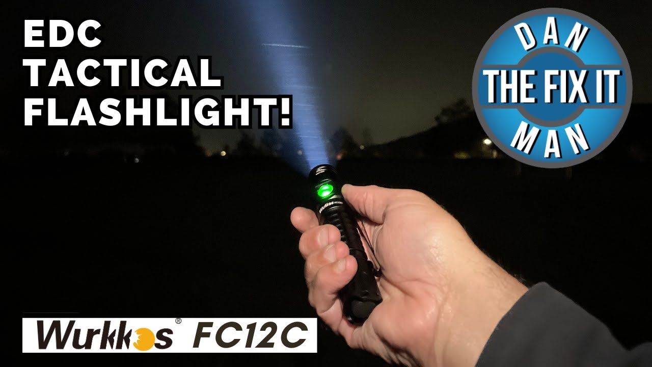 New! Wurkkos FC12C Tactical Flashlight! Long-range 1600 Lumens 332 Meters, Tactical & Ramping Modes!