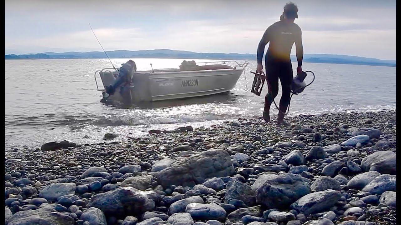 Boat camping, crabbing, diving, and fishing, Batemans Bay N.S.W. Australia