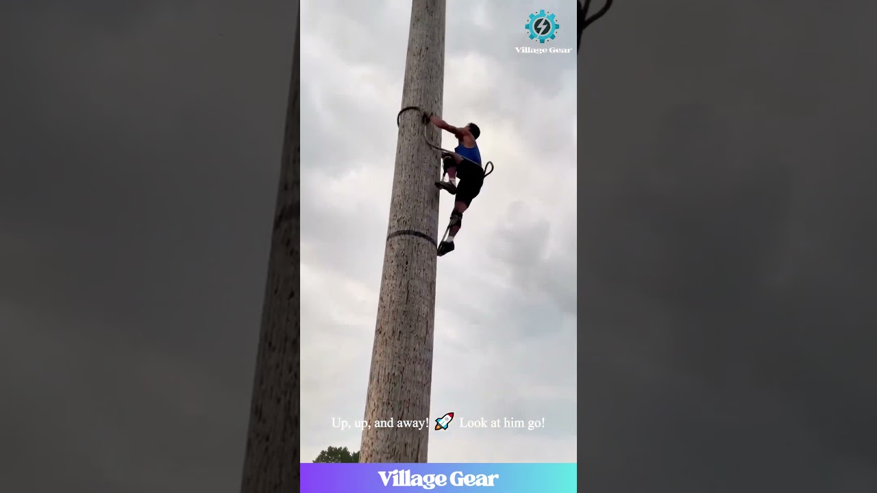 This Pole Climb Race is My New Favorite Sport!🤯So FAST! #lumberjacklife #climbing #competition #wow