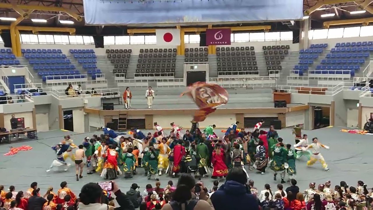 よさこいチーム　かざみどり　葉月まつり2026アンコール演舞　岡山武道館2026-01-24