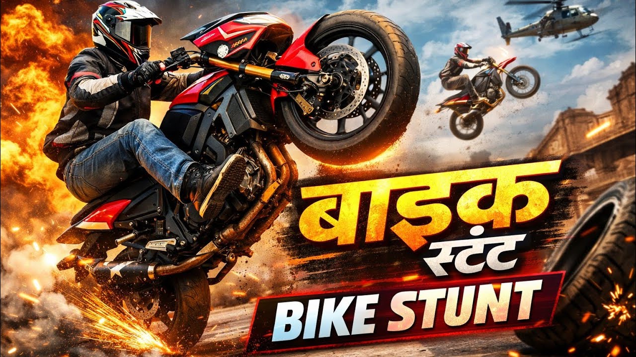 Bike stunts 🚲 बाइक स्टंट 