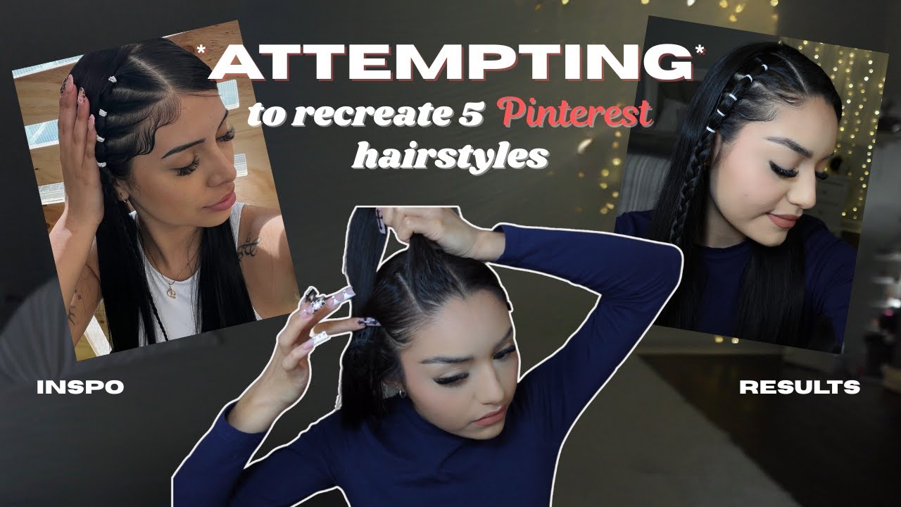 ATTEMPTING to Recreate 5 Pinterest Hairstyles | hair tutorial