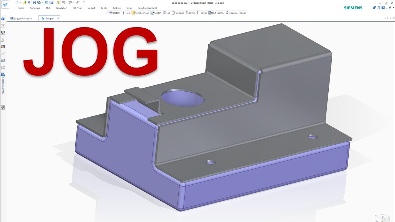 Solid Edge Sheet Metal #9 | How to Using Jog Command