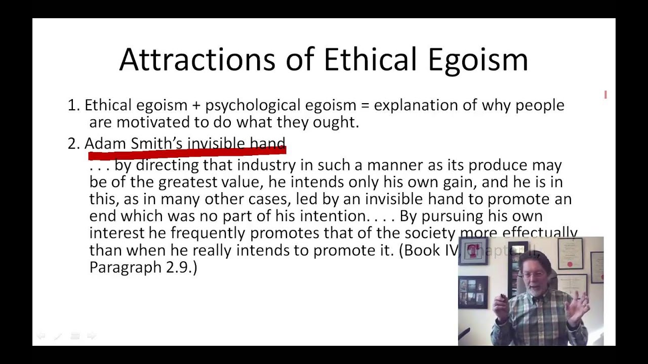 3.1 Ethical and psychological egoism (8:28)