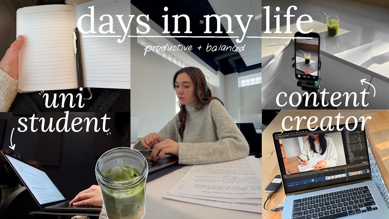 how I actually balance being a full-time student & content creator