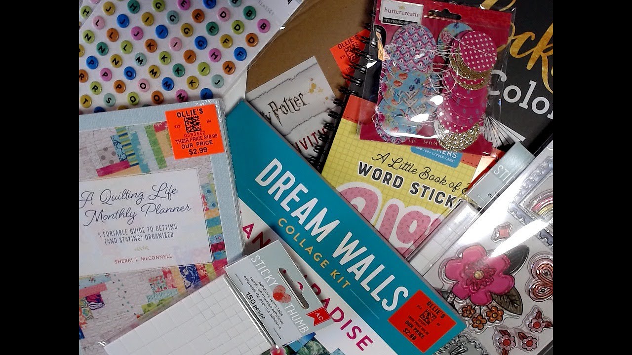 PART 2 OF MY LATEST HUGE OLLIE'S CRAFTY HAUL!  5 STORES AND STILL FINDING AMAZING DEALS!