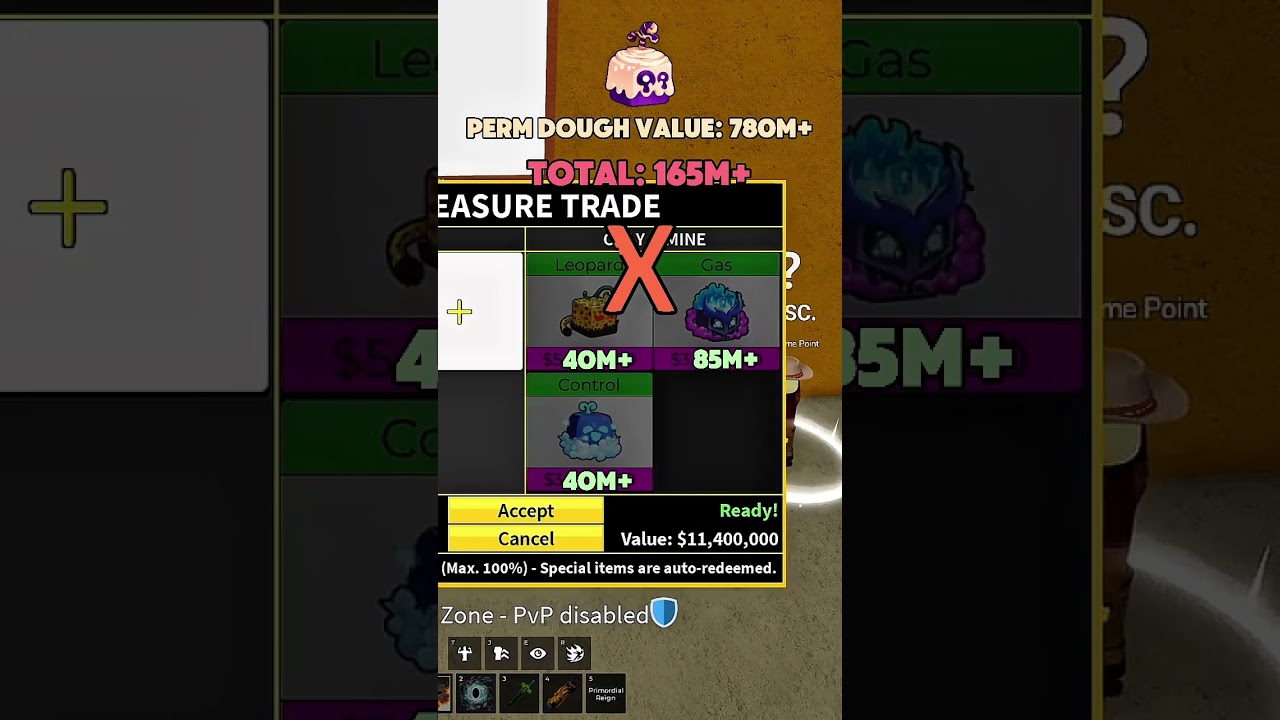 Trade perm dough with values 😱 #bloxfruits
