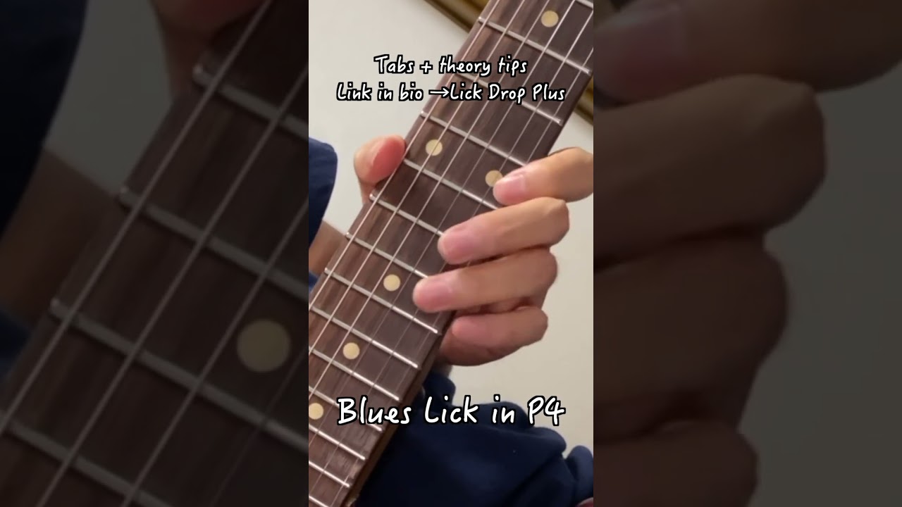Blues Lick Using Minor Pentatonic Scale | TAB + Theory Tips &rarr; Link in bio &rarr; Lick Drop Plus
